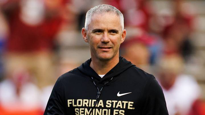 Nov 29, 2025; Gainesville, Florida, USA; Florida State Seminoles head coach Mike Norvell walks on the field before a game against the Florida Gators at Ben Hill Griffin Stadium. Mandatory Credit: Matt Pendleton-Imagn Images Nov 29, 2025; Gainesville, Florida, USA; Florida State Seminoles head coach Mike Norvell walks on the field before a game against the Florida Gators at Ben Hill Griffin Stadium. Mandatory Credit: Matt Pendleton-Imagn Images