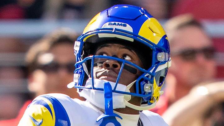 Los Angeles Rams wide receiver Konata Mumpfield. Los Angeles Rams wide receiver Konata Mumpfield.