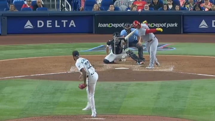 Marlins catcher Agustin Ramirez framed a ball he didn’t catch. 