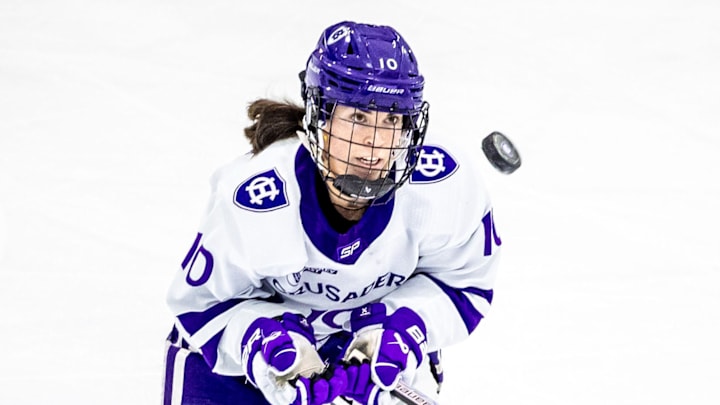 Lulu Rourke and Holy Cross have to go through UNH to make it to the semifinals in the 2026 Hockey East Women's Tournament.
