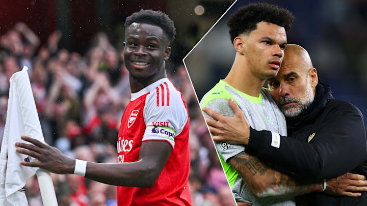 Bukayo Saka (left) benefitted from a Manchester City stumble.