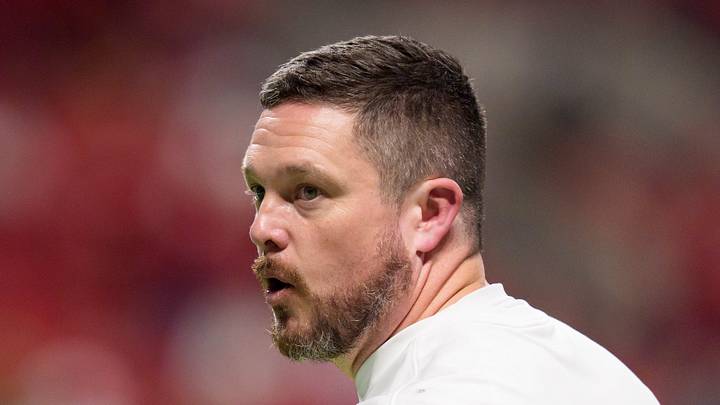 Oregon head coach Dan Lanning takes the field as the Oregon Ducks face the Indiana Hoosiers in the Peach Bowl on Jan. 9, 2026, at Mercedes-Benz Stadium in Atlanta, Georgia. Oregon head coach Dan Lanning takes the field as the Oregon Ducks face the Indiana Hoosiers in the Peach Bowl on Jan. 9, 2026, at Mercedes-Benz Stadium in Atlanta, Georgia.