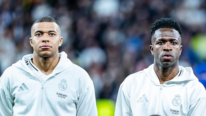 Vinícius Júnior (right) has yet to rediscover his elite form since Kylian Mbappé's arrival.
