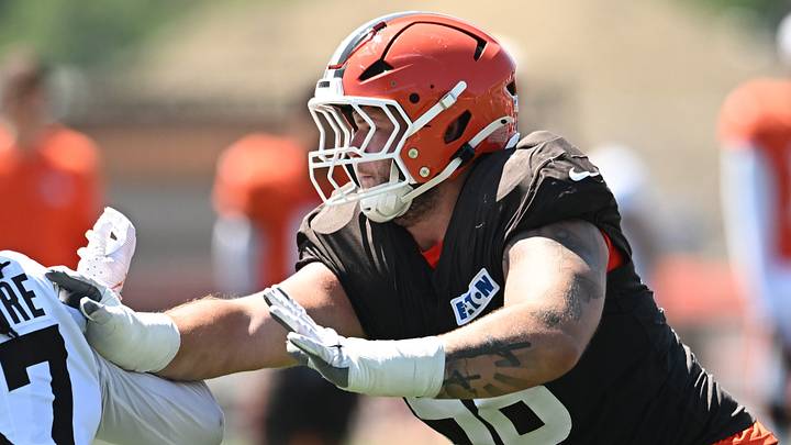 Cleveland Browns rookie offensive lineman Austin Barber