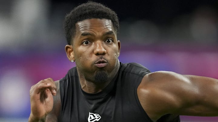 Penn State defensive lineman Dani Dennis-Sutton, shown at the Scouting Combine, was a fourth-round pick by the Packers.
