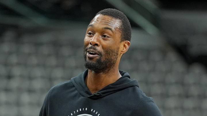 San Antonio Spurs forward Harrison Barnes warms up before a game against the Indiana Pacers at Frost Bank Center on Mar 21, 2026.