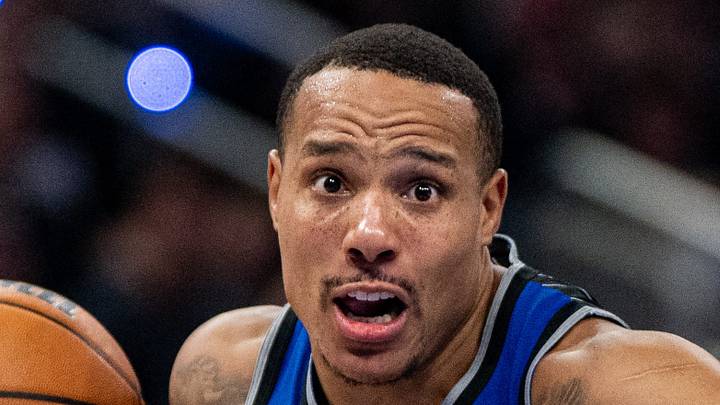 May 1, 2026; Orlando, Florida, USA; Orlando Magic guard Desmond Bane (3) dribbles the ball against Detroit Pistons center Jalen Duren (0) in the fourth quarter during game six of the first round of the 2026 NBA Playoffs at Kia Center. Mandatory Credit: Jeremy Reper-Imagn Images