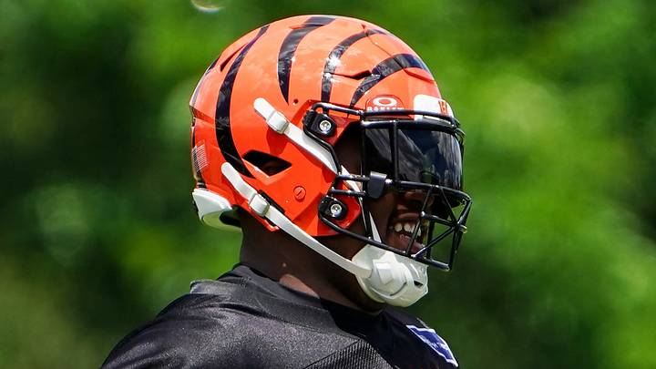 Cincinnati Bengals defensive tackle Dexter Lawrence II (97) during minicamp, Tuesday, June 16, 2026, at Kettering Health Practice Fields in downtown Cincinnati.