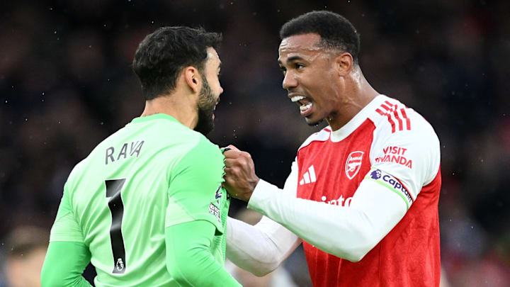 David Raya (left) and Gabriel were crucial to Arsenal’s latest Premier League win.