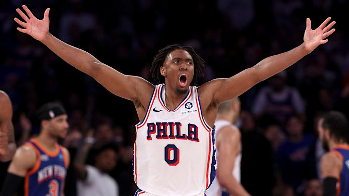 Tyrese Maxey of the Philadelphia 76ers Tyrese Maxey of the Philadelphia 76ers