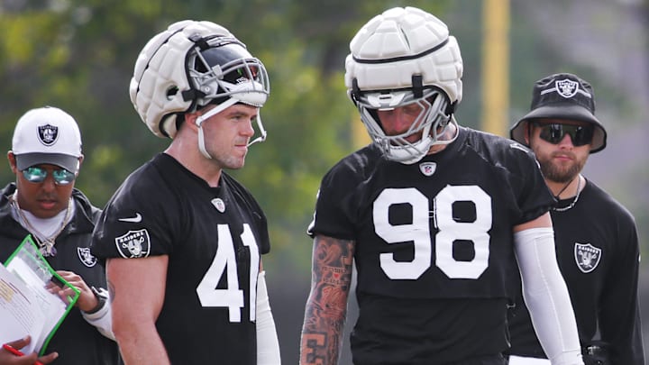 Las Vegas Raiders MLB Robert Spillane, and DE Maxx Crosby