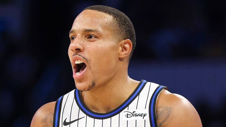 Orlando Magic guard Desmond Bane (3) reacts after a play against the Los Angeles Lakers in the fourth quarter at Kia Center on Mar 21, 2026. Orlando Magic guard Desmond Bane (3) reacts after a play against the Los Angeles Lakers in the fourth quarter at Kia Center on Mar 21, 2026.