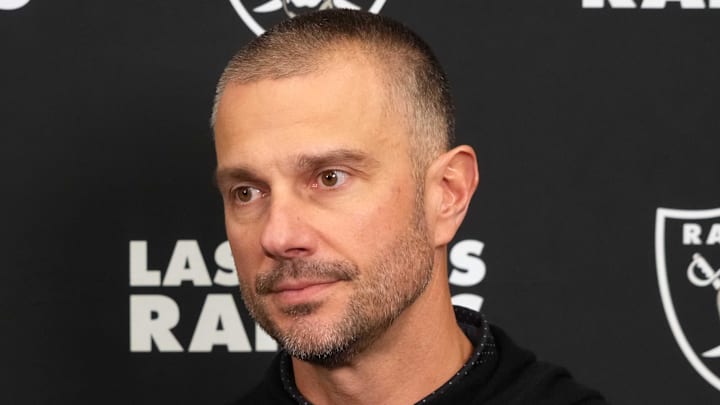 Feb 25, 2025; Indianapolis, IN, USA; Las Vegas Raiders general manager John Spytek on radio row during the NFL Scouting Combine at the Indiana Convention Center. Mandatory Credit: Kirby Lee-Imagn Images Feb 25, 2025; Indianapolis, IN, USA; Las Vegas Raiders general manager John Spytek on radio row during the NFL Scouting Combine at the Indiana Convention Center. Mandatory Credit: Kirby Lee-Imagn Images