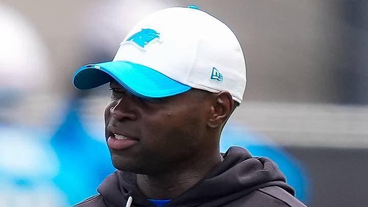 Carolina Panthers defensive coordinator Ejiro Evero
