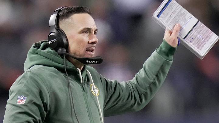 Green Bay Packers coach Matt LaFleur is shown during the regular-season game at Chicago last season. Green Bay Packers coach Matt LaFleur is shown during the regular-season game at Chicago last season.