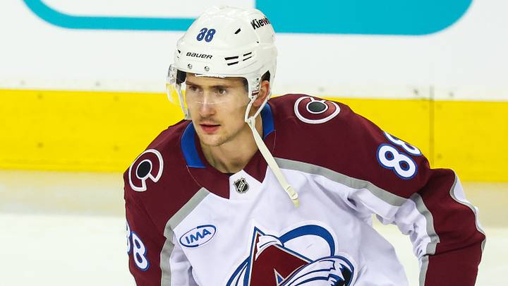 Apr 14, 2026; Calgary, Alberta, CAN; Colorado Avalanche center Martin Necas (88) skates during the warmup period against the Calgary Flames at Scotiabank Saddledome. Mandatory Credit: Sergei Belski-Imagn Images Apr 14, 2026; Calgary, Alberta, CAN; Colorado Avalanche center Martin Necas (88) skates during the warmup period against the Calgary Flames at Scotiabank Saddledome. Mandatory Credit: Sergei Belski-Imagn Images