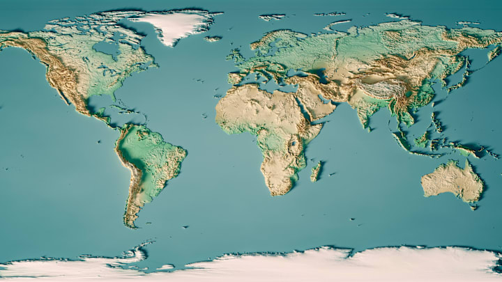 It's actually just one really big ocean.
