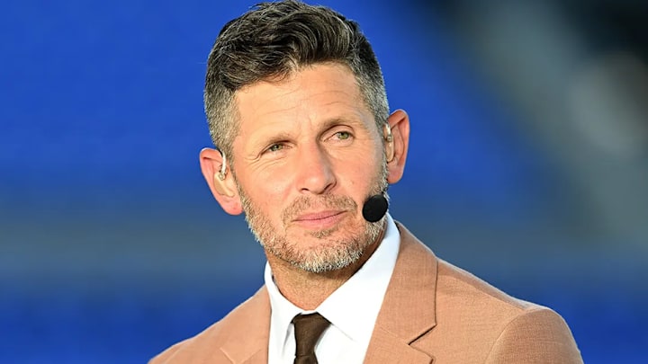 ESPN Broadcaster Dan Orlovsky speaks before the game between the Baltimore Ravens and the Detroit Lions at M&T Bank Stadium on Sept. 22, 2025, in Baltimore, Maryland. (G Fiume/Getty Images) ESPN Broadcaster Dan Orlovsky speaks before the game between the Baltimore Ravens and the Detroit Lions at M&T Bank Stadium on Sept. 22, 2025, in Baltimore, Maryland. (G Fiume/Getty Images)