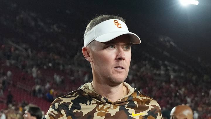 Sep 12, 2026; Los Angeles, California, USA; Southern California Trojans head coach Lincoln Riley reacts after the game against the Louisiana Ragin' Cajuns at United Airlines Field at Los Angeles Memorial Coliseum. Sep 12, 2026; Los Angeles, California, USA; Southern California Trojans head coach Lincoln Riley reacts after the game against the Louisiana Ragin' Cajuns at United Airlines Field at Los Angeles Memorial Coliseum.