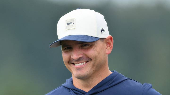 Seattle Seahawks head coach Mike Macdonald during training camp