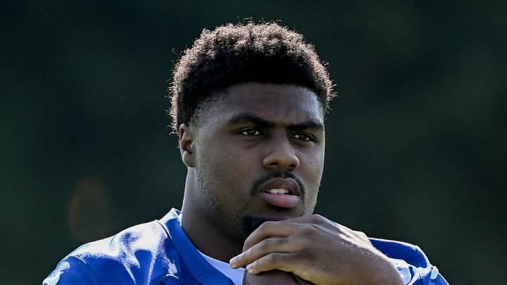 Indianapolis Colts linebacker CJ Allen participates in a drill