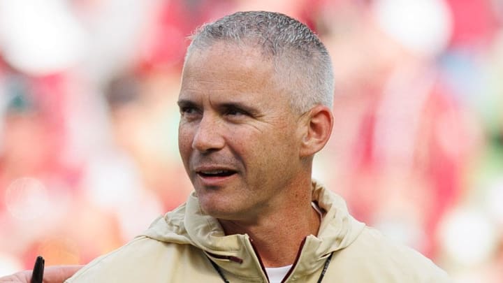 Aug 24, 2024; Dublin, IRL; Georgia Tech head coach Brent Key and Florida State University head coach Mike Norvell before the game at Aviva Stadium. Mandatory Credit: Tom Maher/INPHO via Imagn Images Aug 24, 2024; Dublin, IRL; Georgia Tech head coach Brent Key and Florida State University head coach Mike Norvell before the game at Aviva Stadium. Mandatory Credit: Tom Maher/INPHO via Imagn Images