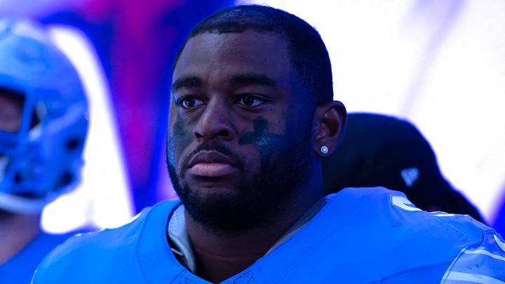 Nov 17, 2024; Detroit, Michigan, USA; Detroit Lions defensive end Josh Paschal (93) makes his way to down the tunnel before the start of the game against the Jacksonville Jaguars during the first half at Ford Field. Mandatory Credit: David Reginek-Imagn Images