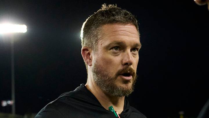 Sep 18, 2026; Eugene, Oregon, USA; Oregon Ducks head coach Dan Lanning shakes the hand of Portland State Vikings head coach Chris Fisk after a game at Autzen Stadium. Mandatory Credit: Troy Wayrynen-Imagn Images