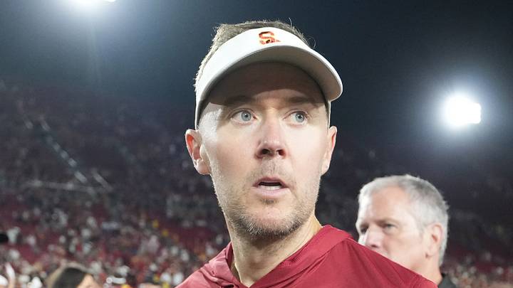 Sep 4, 2026; Los Angeles, California, USA; Southern California Trojans head coach Lincoln Riley reacts after the game against the Fresno State Bulldogs at United Airlines Field at Los Angeles Memorial Coliseum. Mandatory Credit: Kirby Lee-Imagn Images Sep 4, 2026; Los Angeles, California, USA; Southern California Trojans head coach Lincoln Riley reacts after the game against the Fresno State Bulldogs at United Airlines Field at Los Angeles Memorial Coliseum. Mandatory Credit: Kirby Lee-Imagn Images