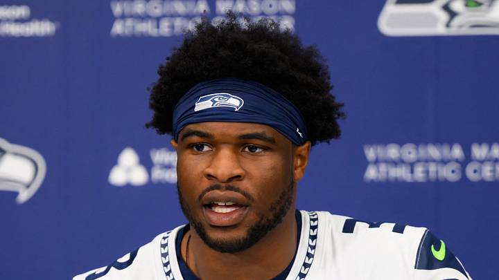Seattle Seahawks safety Nick Emmanwori speaks to the media