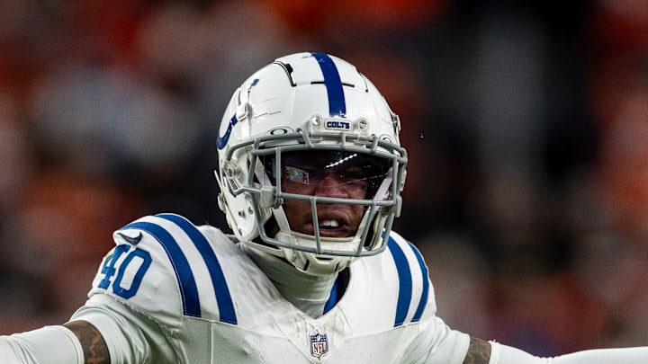 Jaylon Jones of the Indianapolis Colts in confused Jaylon Jones of the Indianapolis Colts in confused
