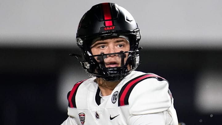 Ball State quarterback Kadin Semonza (3) looks to pass against Vanderbilt during the third quarter at FirstBank Stadium in Nashville, Tenn., Saturday, Oct. 19, 2024 Ball State quarterback Kadin Semonza (3) looks to pass against Vanderbilt during the third quarter at FirstBank Stadium in Nashville, Tenn., Saturday, Oct. 19, 2024