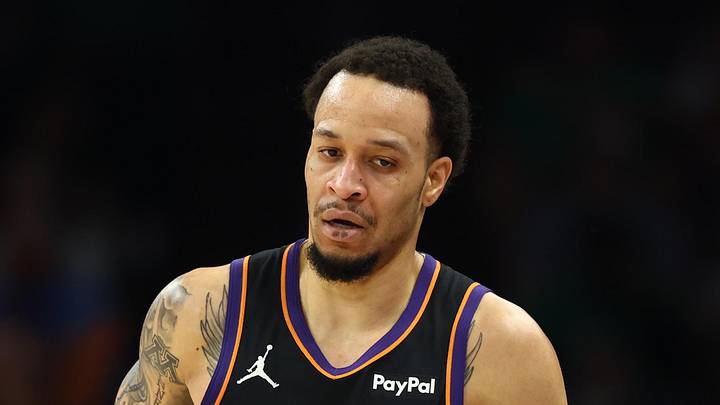 Feb 24, 2026; Phoenix, Arizona, USA; Phoenix Suns guard Amir Coffey (2) against the Boston Celtics in the second half at Mortgage Matchup Center. Mandatory Credit: Mark J. Rebilas-Imagn Images Feb 24, 2026; Phoenix, Arizona, USA; Phoenix Suns guard Amir Coffey (2) against the Boston Celtics in the second half at Mortgage Matchup Center. Mandatory Credit: Mark J. Rebilas-Imagn Images