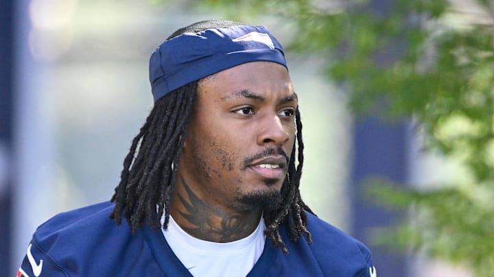 Former Seattle Seahawks cornerback DJ James walks to the practice field