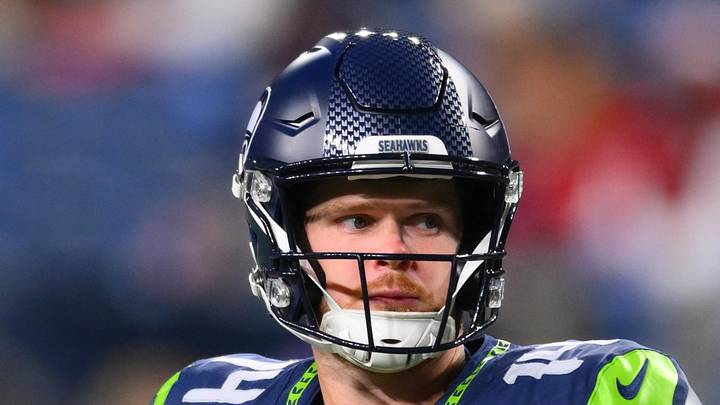 Seattle Seahawks quarterback Sam Darnold warms up prior to the game against the Houston Texans. Seattle Seahawks quarterback Sam Darnold warms up prior to the game against the Houston Texans.