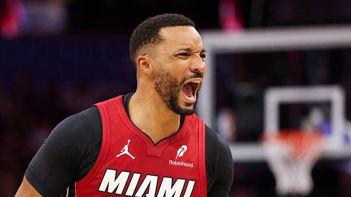 Dec 5, 2025; Orlando, Florida, USA; Miami Heat guard Norman Powell (24) reacts after a basket against the Orlando Magic in the second quarter at Kia Center. Mandatory Credit: Nathan Ray Seebeck-Imagn Images Dec 5, 2025; Orlando, Florida, USA; Miami Heat guard Norman Powell (24) reacts after a basket against the Orlando Magic in the second quarter at Kia Center. Mandatory Credit: Nathan Ray Seebeck-Imagn Images