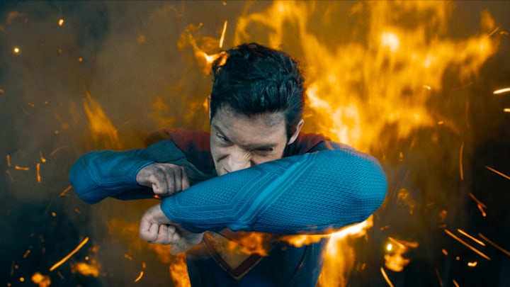 DAVID CORENSWET as Superman in DC Studios’ and Warner Bros. Pictures’ “SUPERMAN,” a Warner Bros. Pictures release.Courtesy of Warner Bros. Pictures
