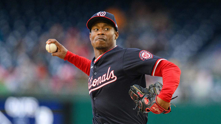 Washington Nationals starting pitcher Josiah Gray (40) throws a pitch during the third inning against the Pittsburgh Pirates at Nationals Park. 