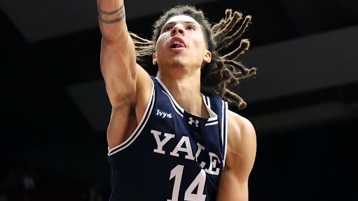 Yale Bulldogs guard Casey Simmons (14) Yale Bulldogs guard Casey Simmons (14)