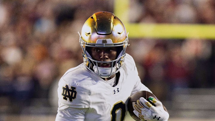 Notre Dame wide receiver Malachi Fields