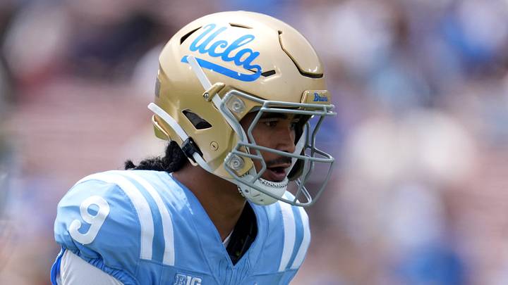 May 2, 2026; Pasadena, CA, USA; UCLA Bruins quarterback Nico Iamaleava (9) during the spring game at Rose Bowl. Mandatory Credit: Kirby Lee-Imagn Images May 2, 2026; Pasadena, CA, USA; UCLA Bruins quarterback Nico Iamaleava (9) during the spring game at Rose Bowl. Mandatory Credit: Kirby Lee-Imagn Images