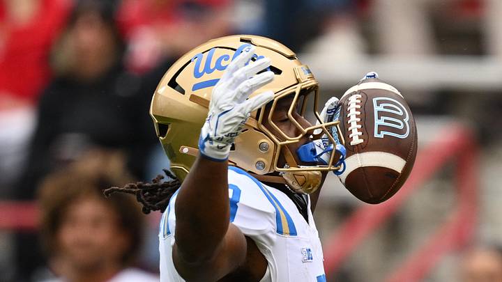 Sep 26, 2026; College Park, Maryland, USA; UCLA Bruins running back Wayne Knight (3) scores on a 45-yard touchdown run on fourth down in the first half against the Maryland Terrapins at SECU Stadium. Mandatory Credit: Jamie Sabau-Imagn Images Sep 26, 2026; College Park, Maryland, USA; UCLA Bruins running back Wayne Knight (3) scores on a 45-yard touchdown run on fourth down in the first half against the Maryland Terrapins at SECU Stadium. Mandatory Credit: Jamie Sabau-Imagn Images