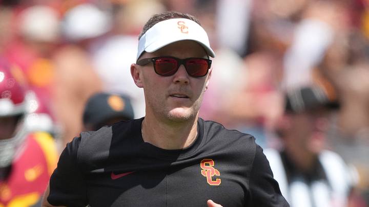 Aug 29, 2026; Los Angeles, California, USA; Southern California Trojans head coach Lincoln Riley during the game against the San Jose State Spartans at United Airlines Field at Los Angeles Memorial Coliseum. Mandatory Credit: Kirby Lee-Imagn Images Aug 29, 2026; Los Angeles, California, USA; Southern California Trojans head coach Lincoln Riley during the game against the San Jose State Spartans at United Airlines Field at Los Angeles Memorial Coliseum. Mandatory Credit: Kirby Lee-Imagn Images