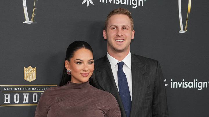 Jared Goff and his wife Christen Harper on the red carpet before Super Bowl LIX NFL Honors at Saenger Theatre. Jared Goff and his wife Christen Harper on the red carpet before Super Bowl LIX NFL Honors at Saenger Theatre.