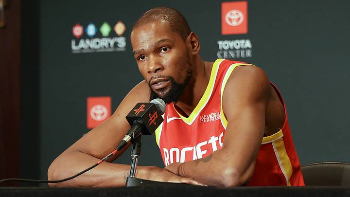 Sep 22, 2026; Houston, TX, USA; Houston Rockets forward Kevin Durant (7) is interviewed during media day at Hilton Americas hotel. Mandatory Credit: Troy Taormina-Imagn Images Sep 22, 2026; Houston, TX, USA; Houston Rockets forward Kevin Durant (7) is interviewed during media day at Hilton Americas hotel. Mandatory Credit: Troy Taormina-Imagn Images