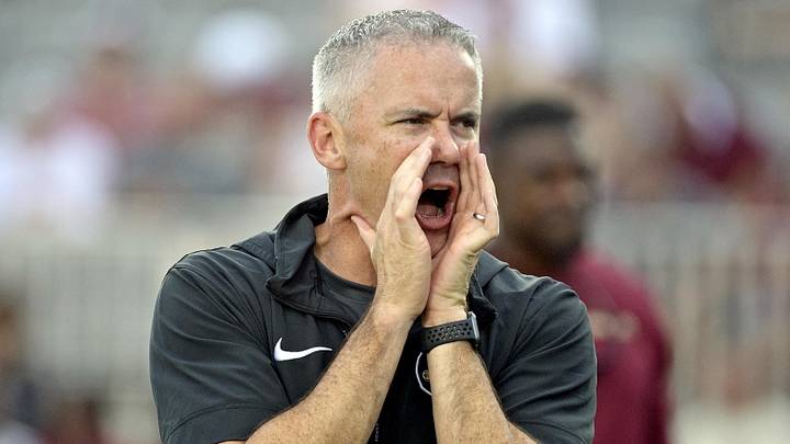 Sep 2, 2024; Tallahassee, Florida, USA; Florida State Seminoles head coach Mike Norvell before the game against the Boston College Eagles at Doak S. Campbell Stadium. Mandatory Credit: Melina Myers-Imagn Images Sep 2, 2024; Tallahassee, Florida, USA; Florida State Seminoles head coach Mike Norvell before the game against the Boston College Eagles at Doak S. Campbell Stadium. Mandatory Credit: Melina Myers-Imagn Images