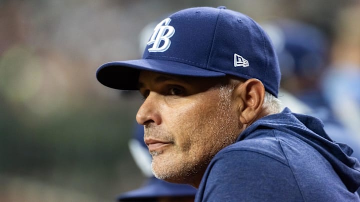 Tampa Bay Rays manager Kevin Cash against the Arizona Diamondbacks at Chase Field. Tampa Bay Rays manager Kevin Cash against the Arizona Diamondbacks at Chase Field.