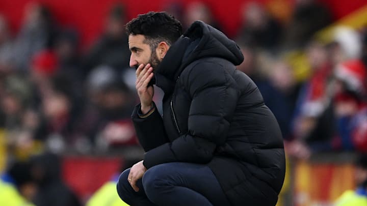 Amorim cut a dejected figure on the touchline Amorim cut a dejected figure on the touchline