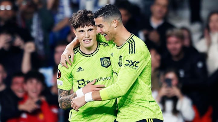 Alejandro Garnacho learned closely from Cristiano Ronaldo. Alejandro Garnacho learned closely from Cristiano Ronaldo.