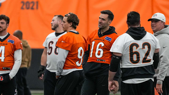 Bengals Joe Burrow (9) returns to practice on Monday November 10, 2025.